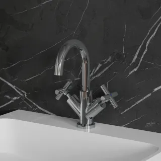 Omnires MODERN bateria umywalkowa z korkiem klik-klak, chrom połysk C301CR