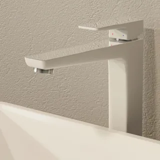Omnires PARMA bateria umywalkowa wysoka, chrom/biały połysk PM7412CRB