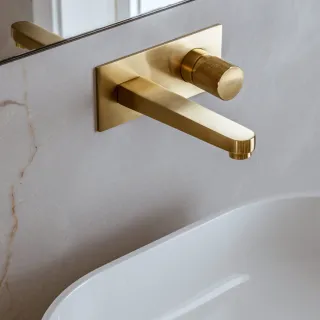 Omnires CONTOUR bateria umywalkowa podtynkowa, złoty szczotkowany CT8015GLB