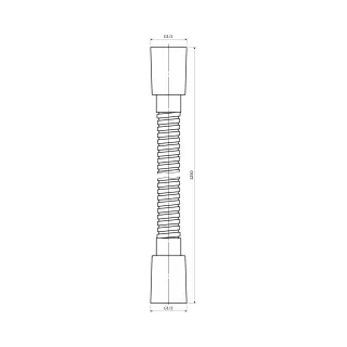Omnires wąż prysznicowy, 125 cm, czarny półmat 022-BL