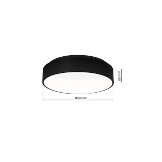 Plafon OHIO BLACK 40W LED 3000K-4000K Ø450mm ML3832