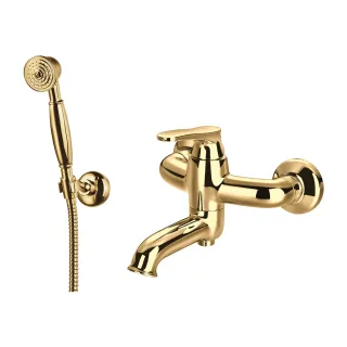 Omnires ART DECO bateria wannowa natynkowa z zestawem...