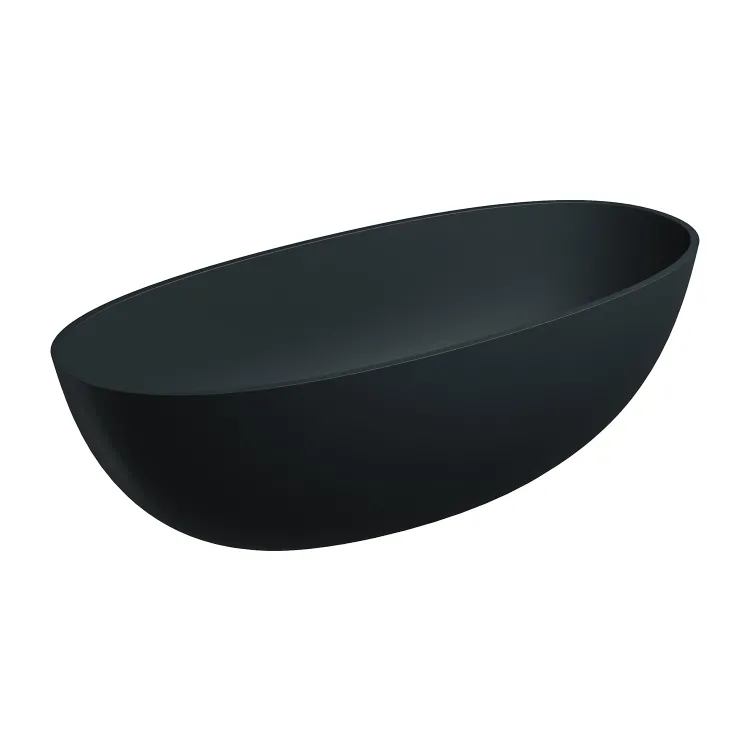 Omnires SHELL M+ kompozytowa wanna wolnostojąca, 175 x 78 cm, black lava mat SHELL175WWBLV