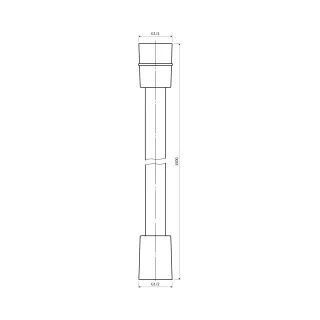 Omnires wąż prysznicowy, 150 cm, czarny mat 028BL