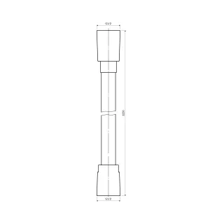 Omnires SILVER wąż prysznicowy, 125 cm, srebrny półmat SILVER-X125SL