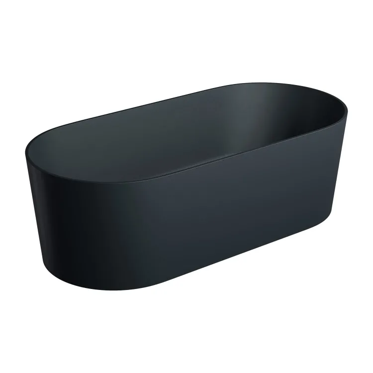 Omnires OVO M+ kompozytowa wanna wolnostojąca, 160 x 75 cm, black lava mat OVOWWBLV