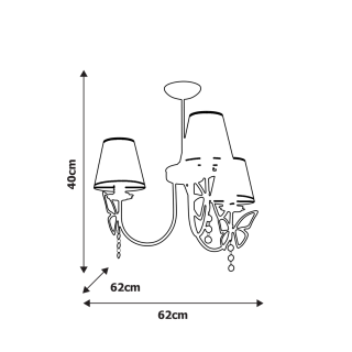 Żyrandol CHARLOTTE PINK 3xE14 MLP4216