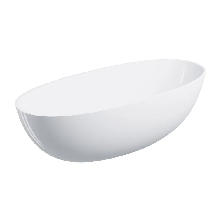 Omnires SHELL M+ kompozytowa wanna wolnostojąca, 175 x 78 cm, biały połysk SHELL175WWBP