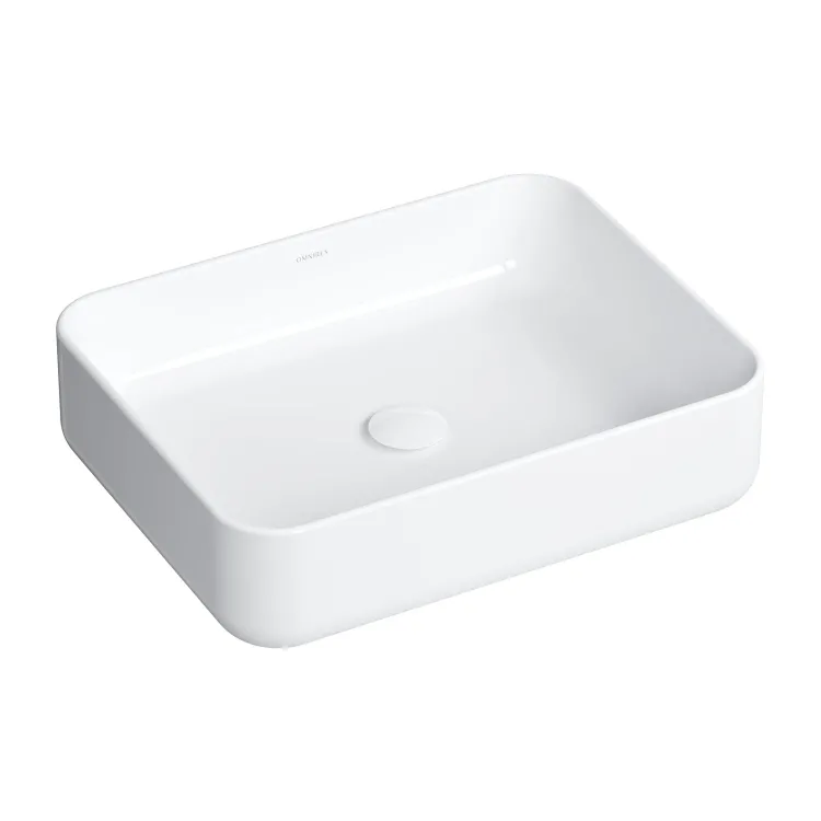 Omnires CORONA ceramiczna umywalka nablatowa, 50 x 39 cm, biały połysk CORONA500BP