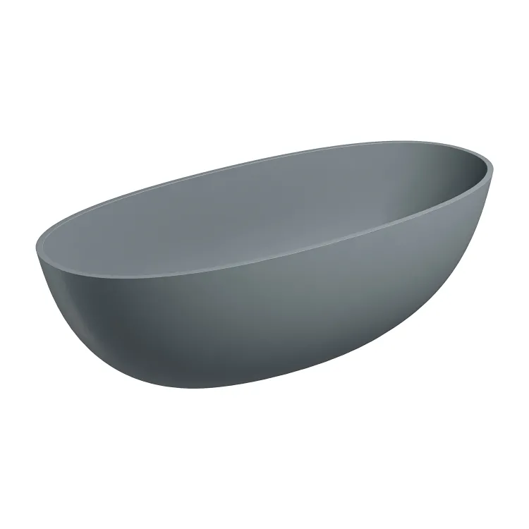 Omnires SHELL M+ kompozytowa wanna wolnostojąca, 175 x 78 cm, ash grey mat SHELL175WWAG