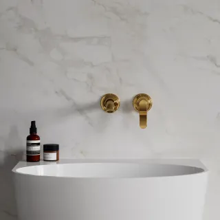 Omnires ART DECO bateria umywalkowa podtynkowa, złoty połysk AD5115GL