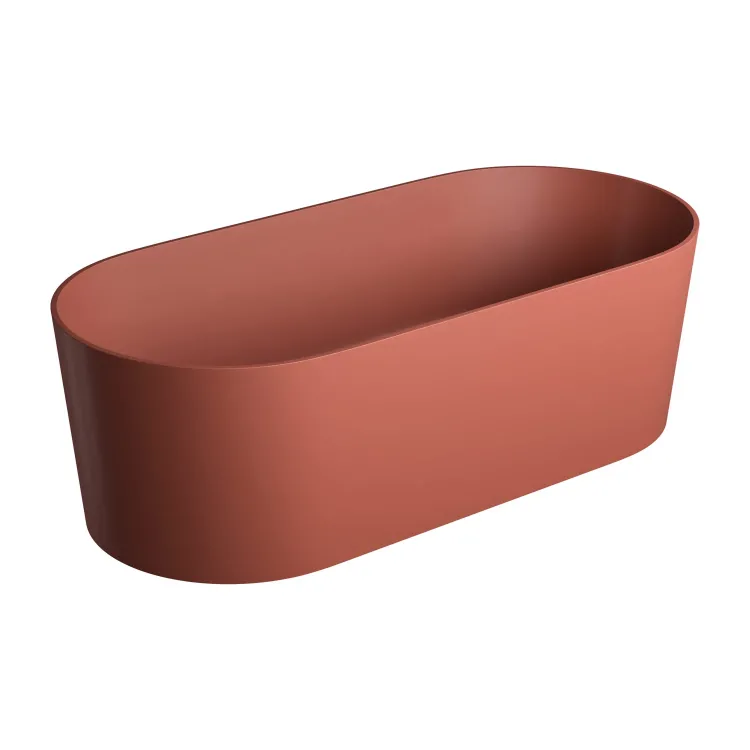 Omnires OVO M+ kompozytowa wanna wolnostojąca, 160 x 75 cm, terracotta mat OVOWWTE