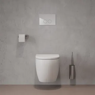 Omnires SET: STRONGFRAME stelaż podtynkowy z ECO spłuk. + MINIMAL przycisk spłukujący, biały połysk STFWCECO1M-RBP