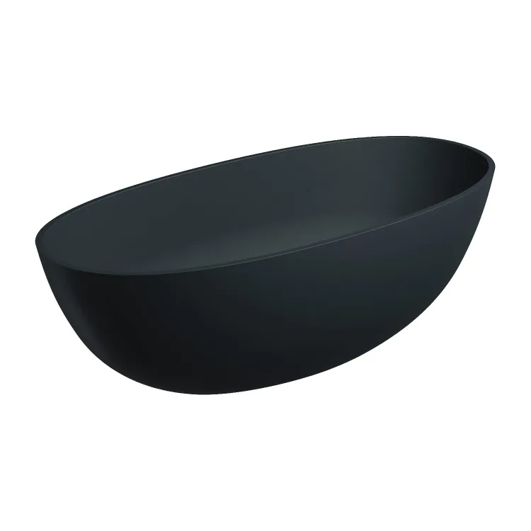 Omnires SHELL M+ kompozytowa wanna wolnostojąca, 160 x 75 cm, black lava mat SHELLWWBLV
