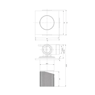 Omnires CONTOUR bateria prysznicowa 1-wyjściowa podtynkowa, chrom połysk CT8045CR