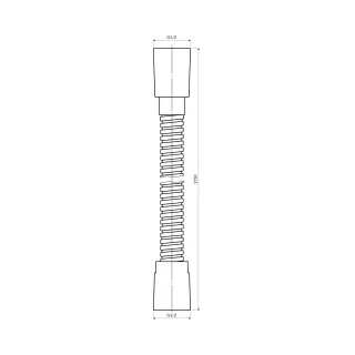Omnires wąż prysznicowy, 175 cm, chrom połysk 024-XCR