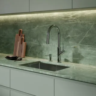 Omnires BEND bateria kuchenna z wyciąganą wylewką, chrom połysk BE6455CR