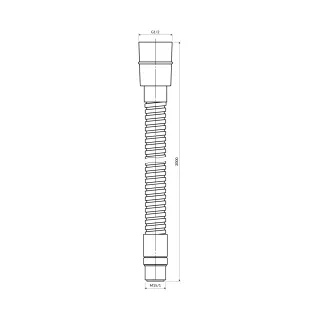 Omnires wąż kuchenno-wannowy, 200 cm, chrom połysk 062XLCR