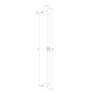 Omnires drążek prysznicowy, 83 cm, chrom połysk DR09CR