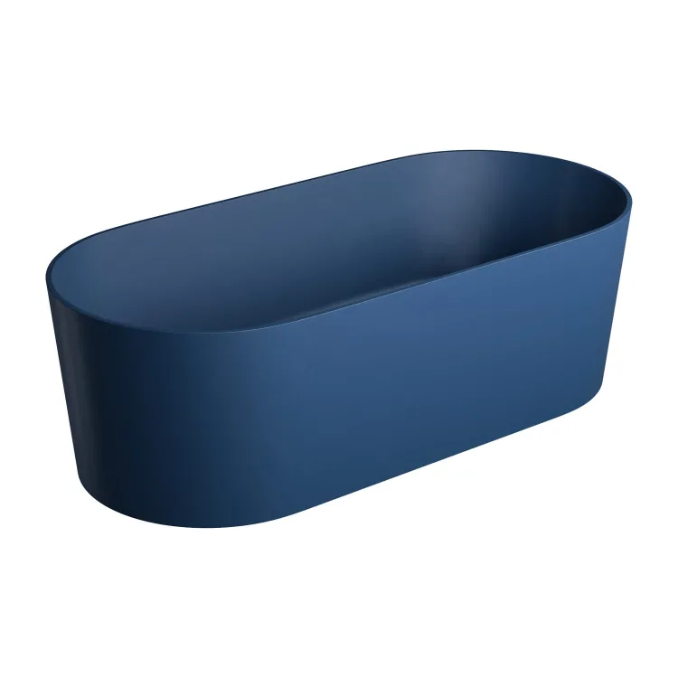 Omnires OVO M+ kompozytowa wanna wolnostojąca, 160 x 75 cm, midnight blue mat OVOWWMB