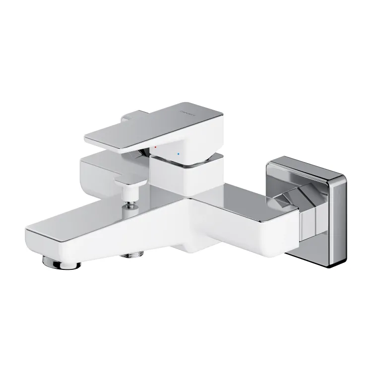 Omnires PARMA bateria wannowa natynkowa, chrom/biały połysk PM7430CRB