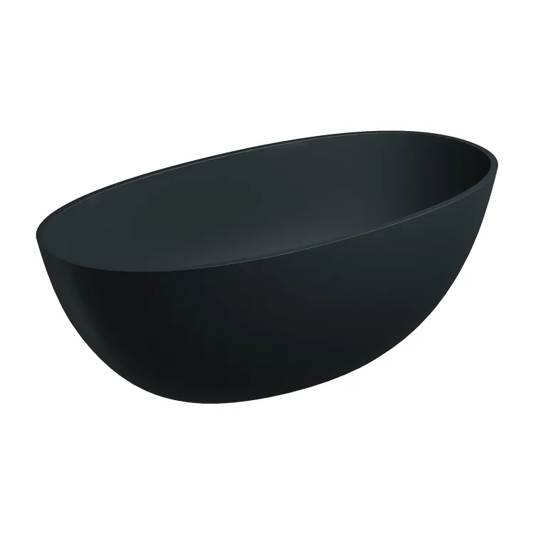Omnires SHELL M+ kompozytowa wanna wolnostojąca, 148 x 75 cm, black lava mat SHELL148WWBLV