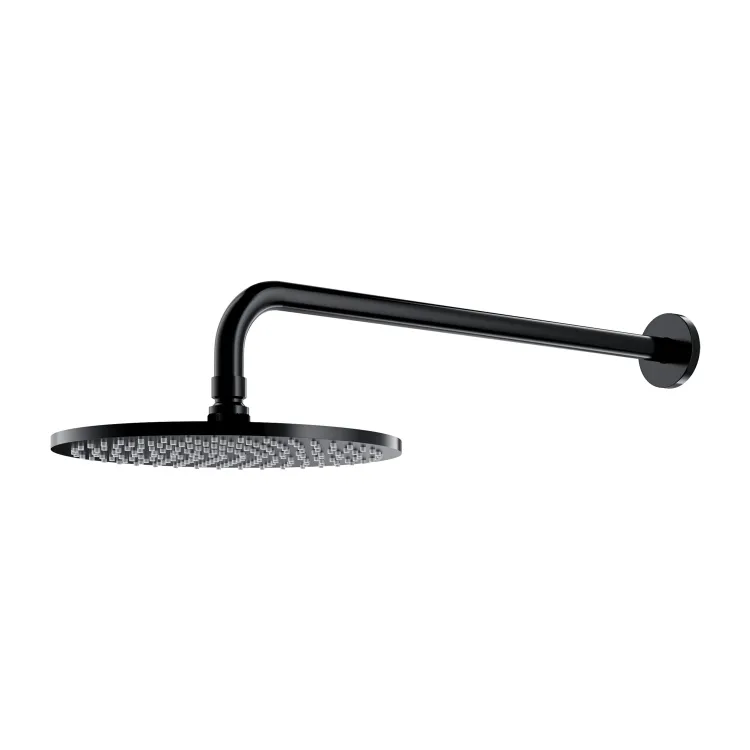 Omnires SLIMLINE deszczownica z ramieniem ściennym, czarny półmat WGSET1BL