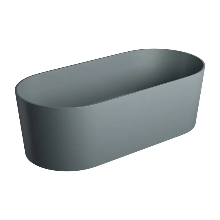 Omnires OVO M+ kompozytowa wanna wolnostojąca, 160 x 75 cm, ash grey mat OVOWWAG