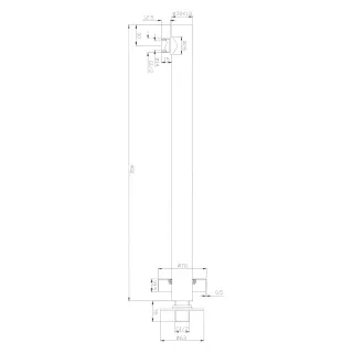 Omnires ramię prysznicowe ścienne wzmocnione, 40 cm, chrom połysk RA02XCR