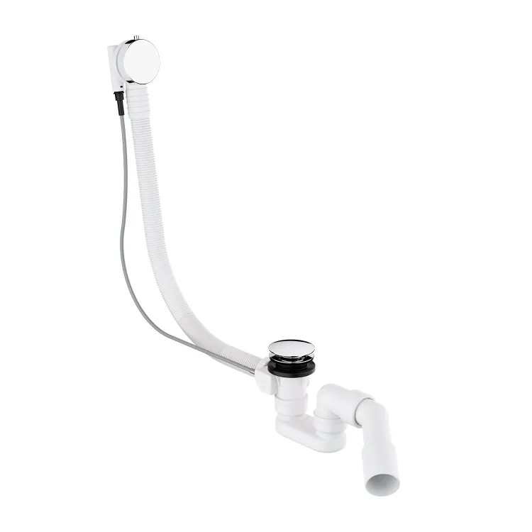 Omnires syfon wannowy przelewowo-odpływowy, chrom połysk TK104-PLUS-3.01+64-SCR