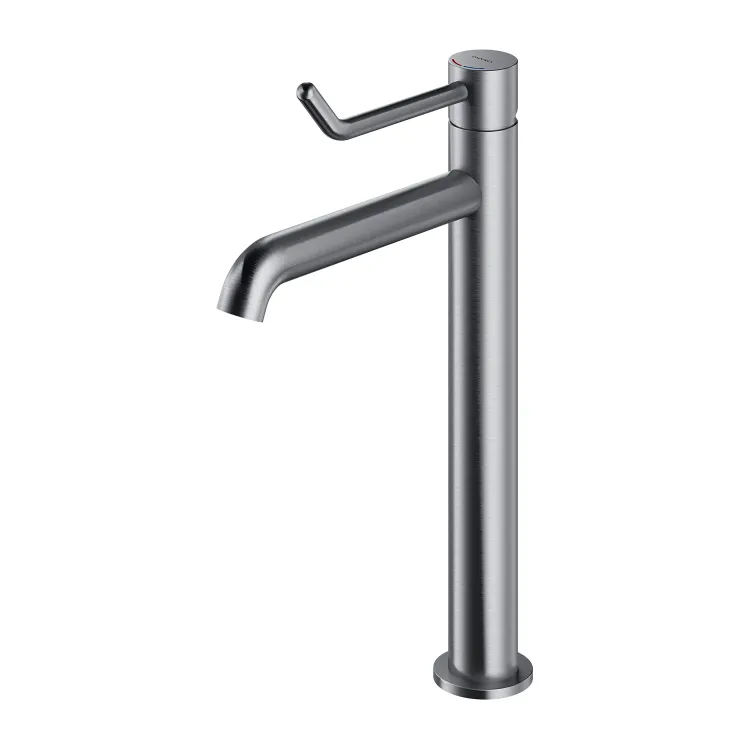 Omnires Y [Inclusive Design] bateria umywalkowa wysoka, 33 cm (głowica 25 mm), nikiel szczotkowany Y1212ID-NI