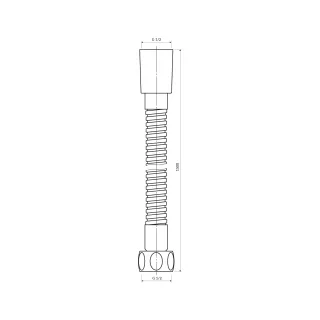 Omnires wąż prysznicowy, 150 cm, miedź antyczna szczotkowana 029ORB