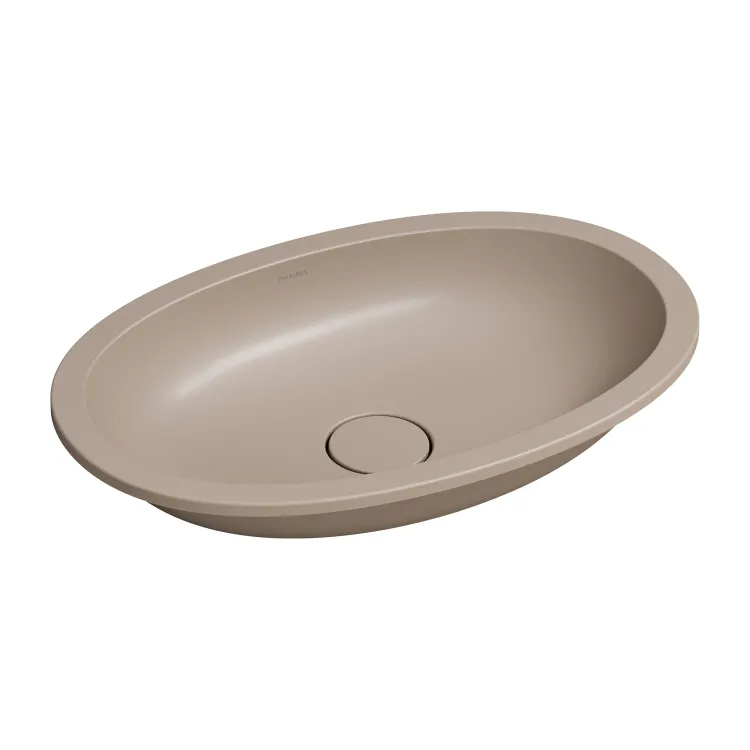 Omnires SHELL M+ kompozytowa umywalka podblatowa, 54 x 34 cm, dune beige mat SHELL540UPDB