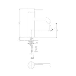 Omnires Y bateria umywalkowa, 21 cm (głowica 40 mm), chrom połysk Y1213MAXCR