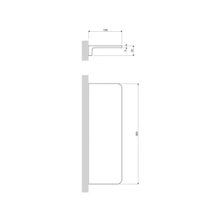 Omnires MODERN PROJECT półka mosiężna, grafit szczotkowany MP60931GR