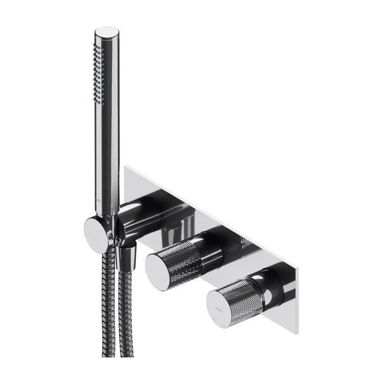 Omnires CONTOUR bateria prysznicowo-wannowa podtynkowa z rączką prysznicową, chrom połysk CT8035-1CR
