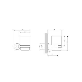 Omnires MODERN PROJECT kubek, czarny mat MP60320BL
