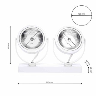 Oprawa natynkowa Lugar Biały 2xAR111 GU10 ML5705