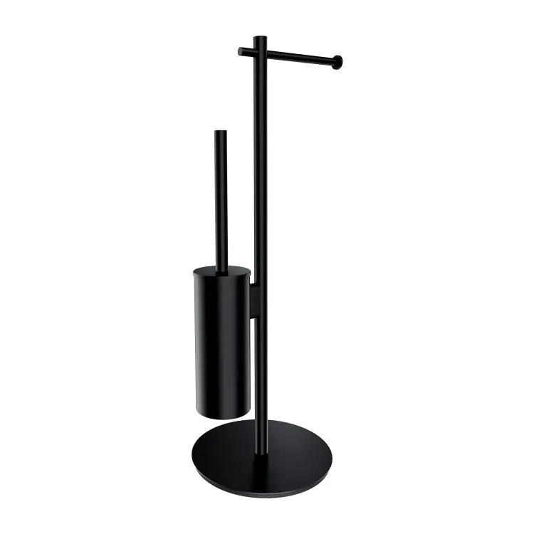 Omnires MODERN PROJECT stojak na papier i szczotkę toaletową, czarny mat MP60810BL