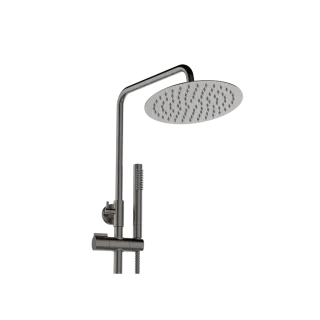 Invena DESZCZOWNIA Z BATERIĄ NATRYSKOWĄ NESTOS, GRAFIT AU-97-D24-V