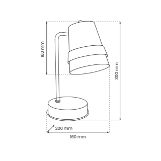 Lampa stołowa VENEZIA BLACK 1xE27 MLP5460