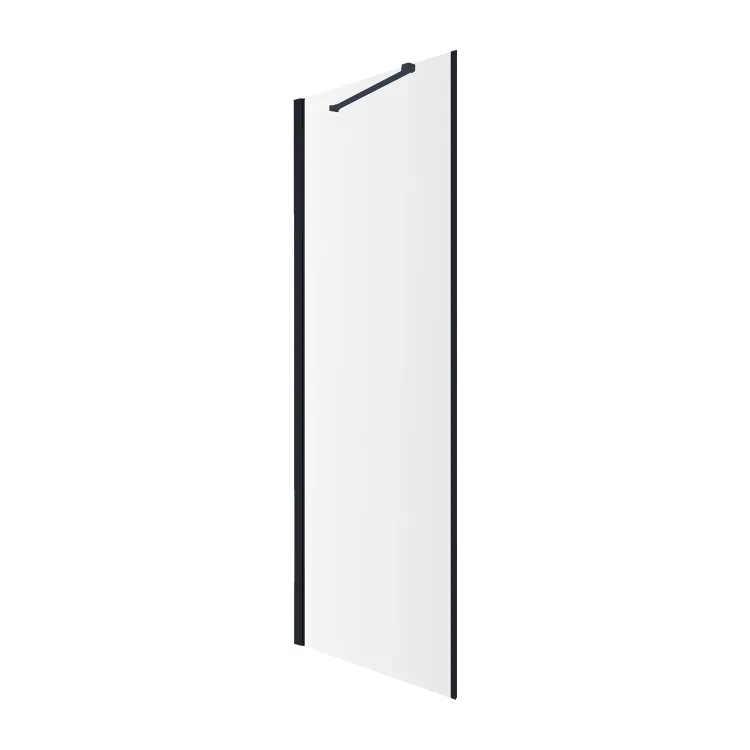 Omnires MANHATTAN element składowy: ścianka boczna, 80 cm, czarny mat, szkło transparentne ADR80XBLTR
