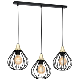 Lampa wisząca KANE BLACK 3xE27 MLP4795