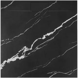 Rea BRODZIK BAZALT CARRARA BLACK 90x90 REA-K7003