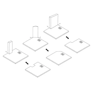 Rea BRODZIK BAZALT GREY 90x90 REA-K4105