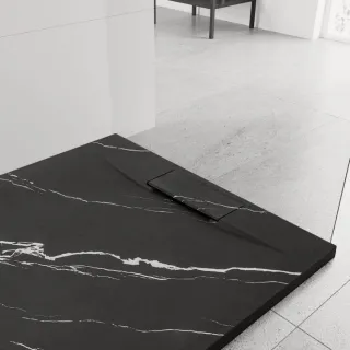 Rea BRODZIK BAZALT CARRARA BLACK 90x90 REA-K7003