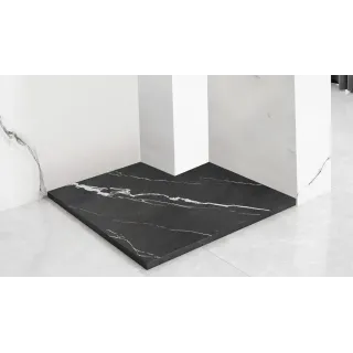 Rea BRODZIK BAZALT CARRARA BLACK 90x90 REA-K7003