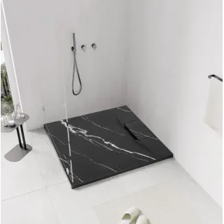 Rea BRODZIK BAZALT CARRARA BLACK 90x90 REA-K7003