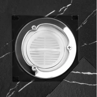 Rea BRODZIK MAGNUM CARRARA BLACK 90x90 REA-K7008