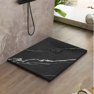 Rea BRODZIK MAGNUM CARRARA BLACK 90x90 REA-K7008